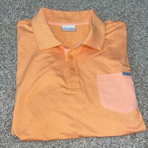 Orange Stripe Performance Polo